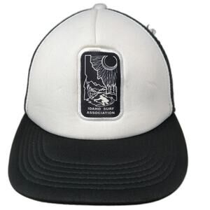 District Trucker Hat Black One Size Idaho Surf Association Surfing Patch Foam